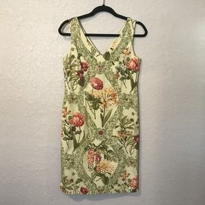 Talbots Beaded Fitted Floral Shift Dress